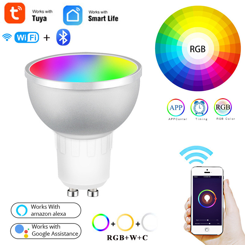 Smart Led Light Bulb Tuya smart Bulb E27 Smart Wifi Lamp 220V Led Bulb RGBCW Light 12W 15W Alexa For Home