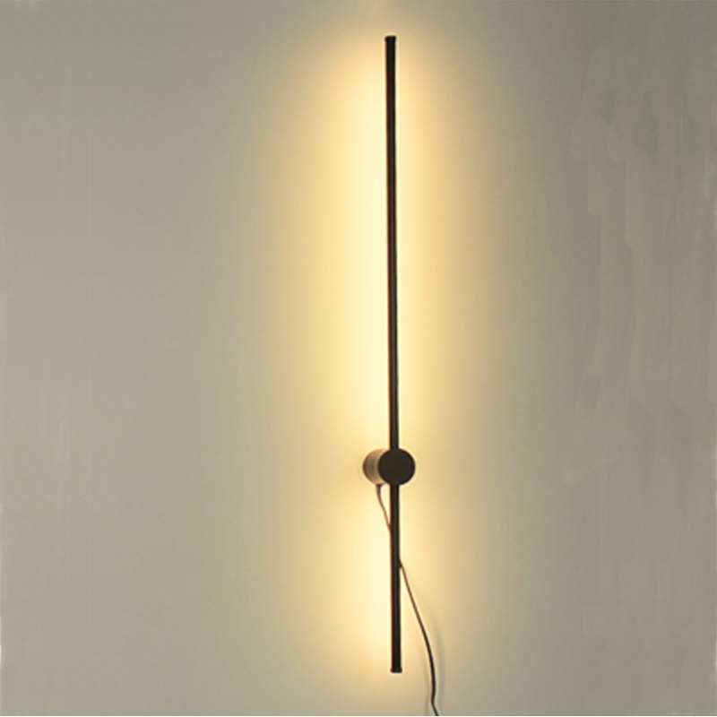 Wall Mount Linear Slim LED Wall Light Rotating Indoor Sconce for Bedroom Wall Lamp