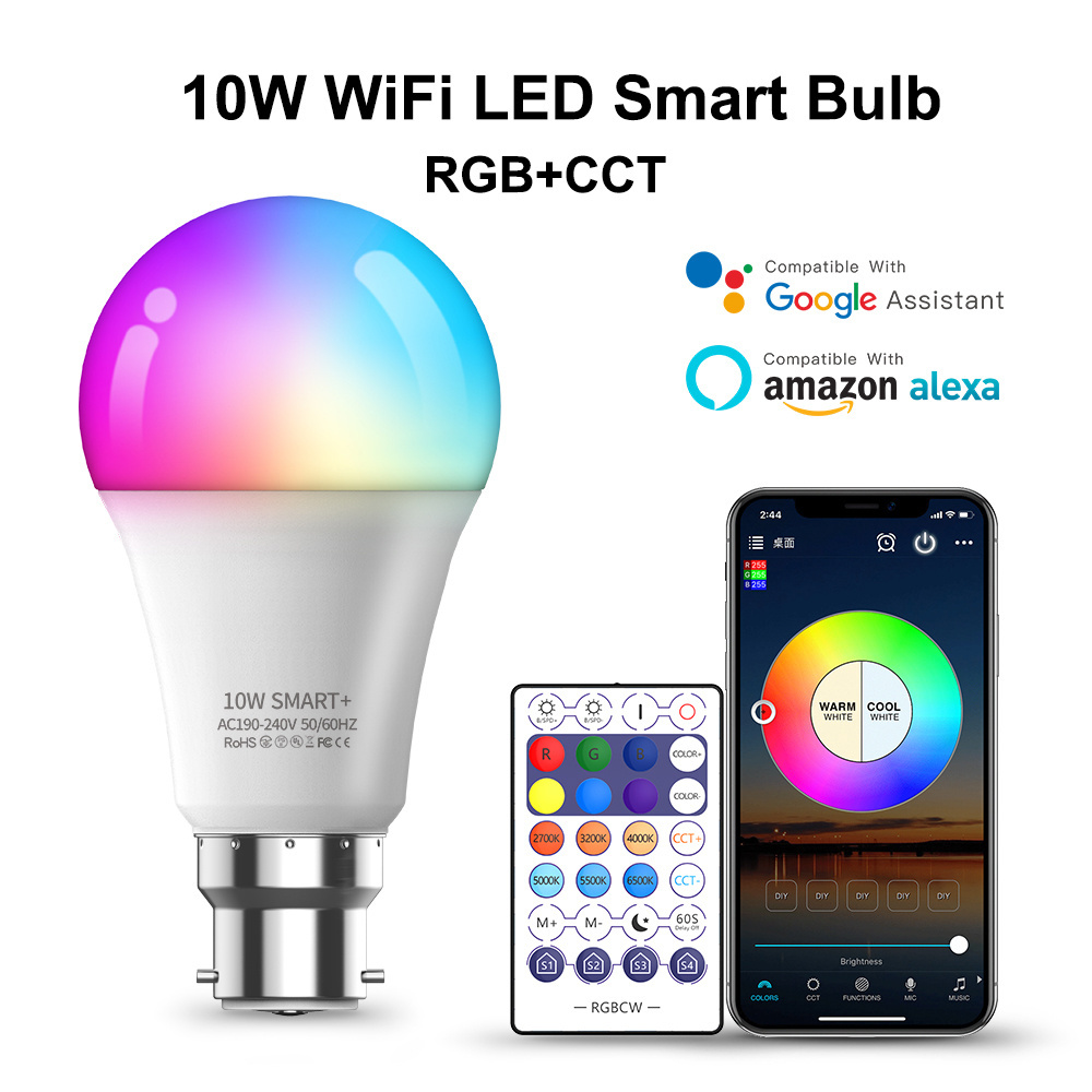 smart bulb wifi apple homekit led smart lights speaker smart bulb dimmable works with Alexa Google Assistant