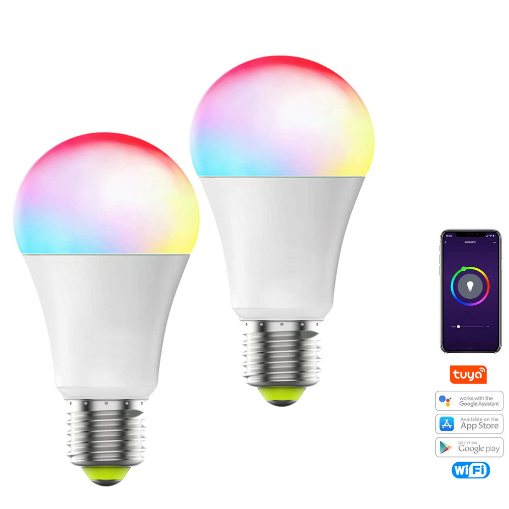 Smart led Wifi Bulb 9W RGB Compatible With Alexa Tuya Google Assistant lighting led light Voice Control Dimmable color bulbs