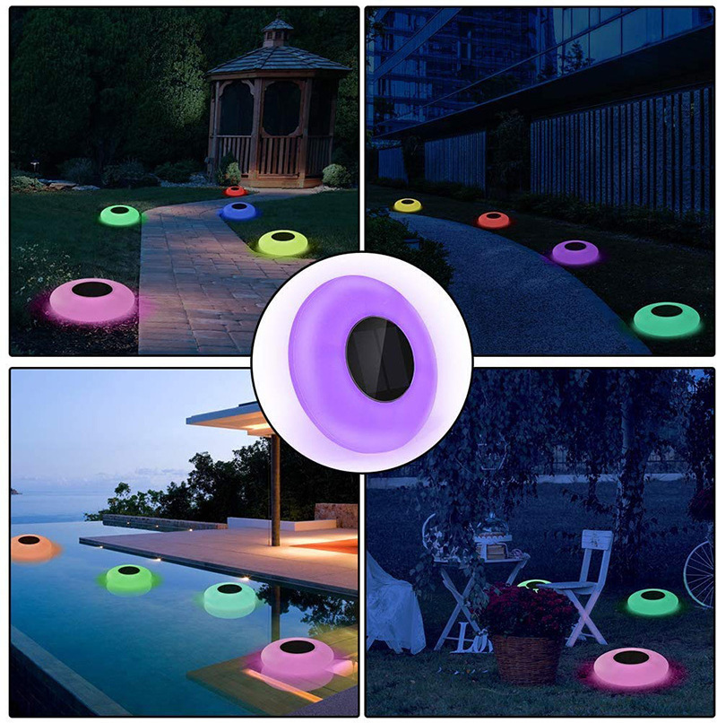 Floating Solar Pool RGB Colors Changing Waterproof Outdoor Light with Remote Control Swimming Pool Lights Solar Powered