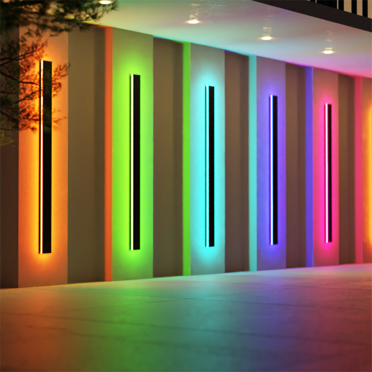 Smart tuya Dimmable Linear Wall RGB Light Garden Porch Landscape Outdoor Strip Lamp Lighting