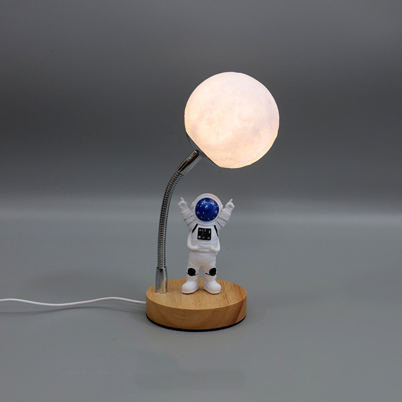 Moon Table Lamp for Kids Space Buddy Light Astronaut Night Light USB Powered and Button Control 3D Moon Light