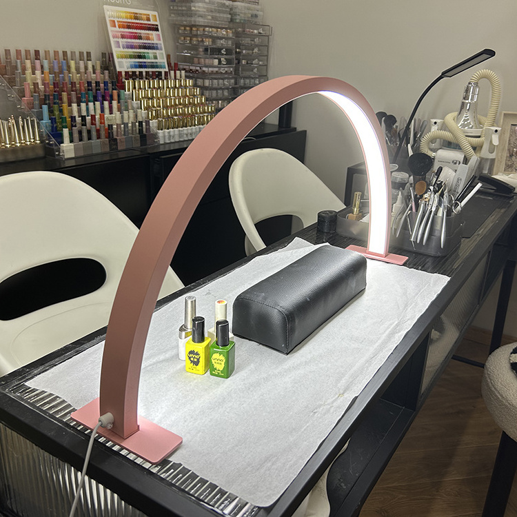 Arc lamp U-shaped half-moon nail highlight lamp set beauty salon eye protection simple LED nail desk lamp