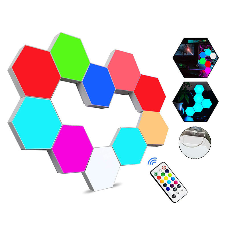 DIY Touch Sensor Hexagonal Removable Wall Lamp Touch Sensitive LED Honeycomb Light Honeycomb smart panel Modular LED Light