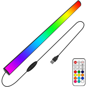 Under Monitor Light Bar RGBIC Screenbar Light Desk Lamp Computer Dimmable LED Dynamic Rainbow Effect Gaming Changing Light Bar