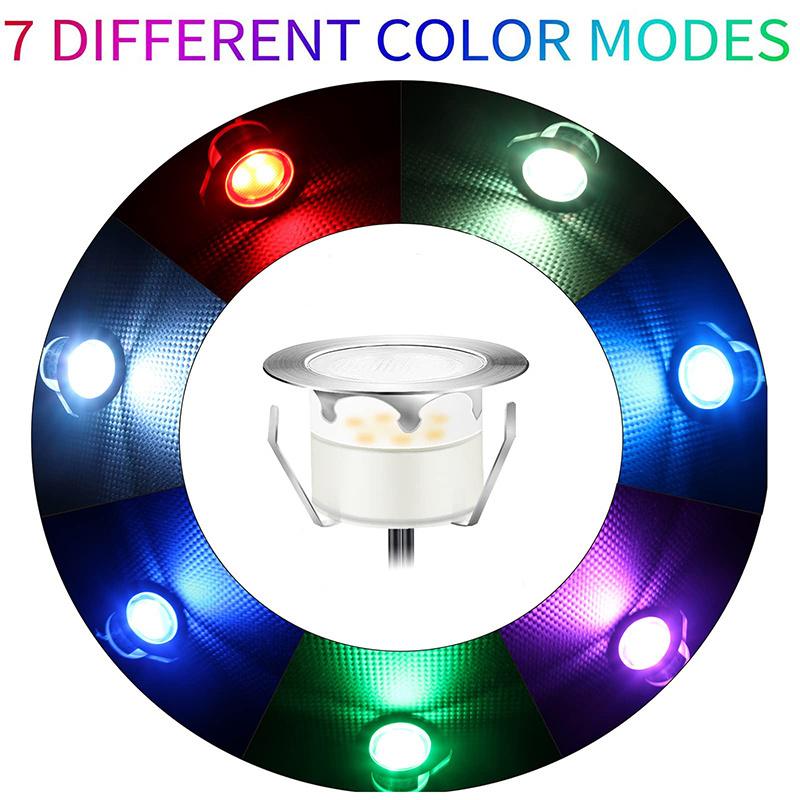 Tuya wifi Smart Recessed LED Deck Lights Kits inground In Ground Outdoor Lighting Waterproof IP67 step walkway lights