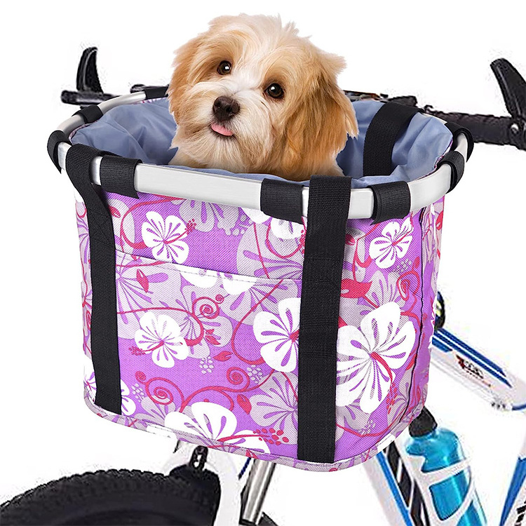 Multifunctional Collapsible Bicycle Pet Carrier Dog Bike Basket Dog Bike Carrier