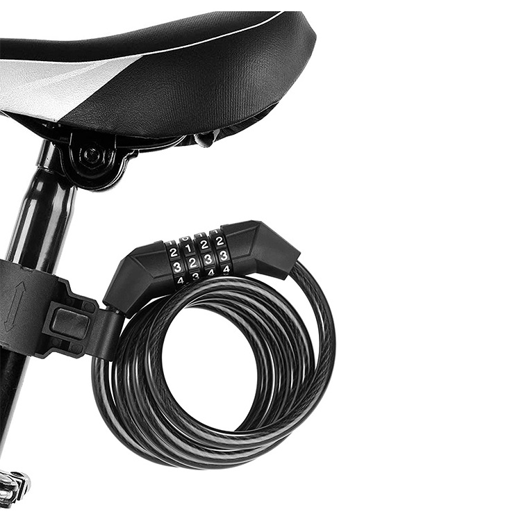 Easy to Use Combination Bike Lock Cable Resettable Combination Lock Bicycles Combination Lock