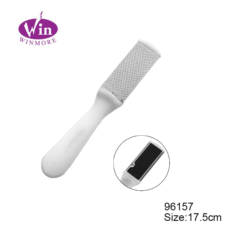 plastic handle stainless steel pedicure foot file foot care foot  dead rough skin callus remover