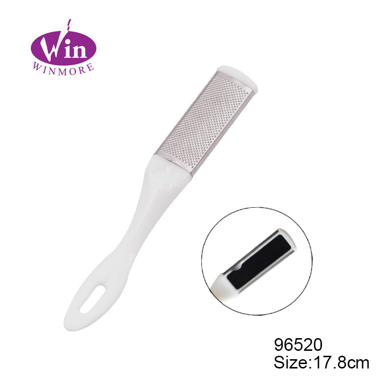 plastic handle stainless steel pedicure foot file foot care foot  dead rough skin callus remover