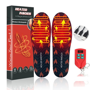 Unisex 2000mAh Heating Insole LED Remote Control Winter Warm Foot Pad Heating Sole Insole