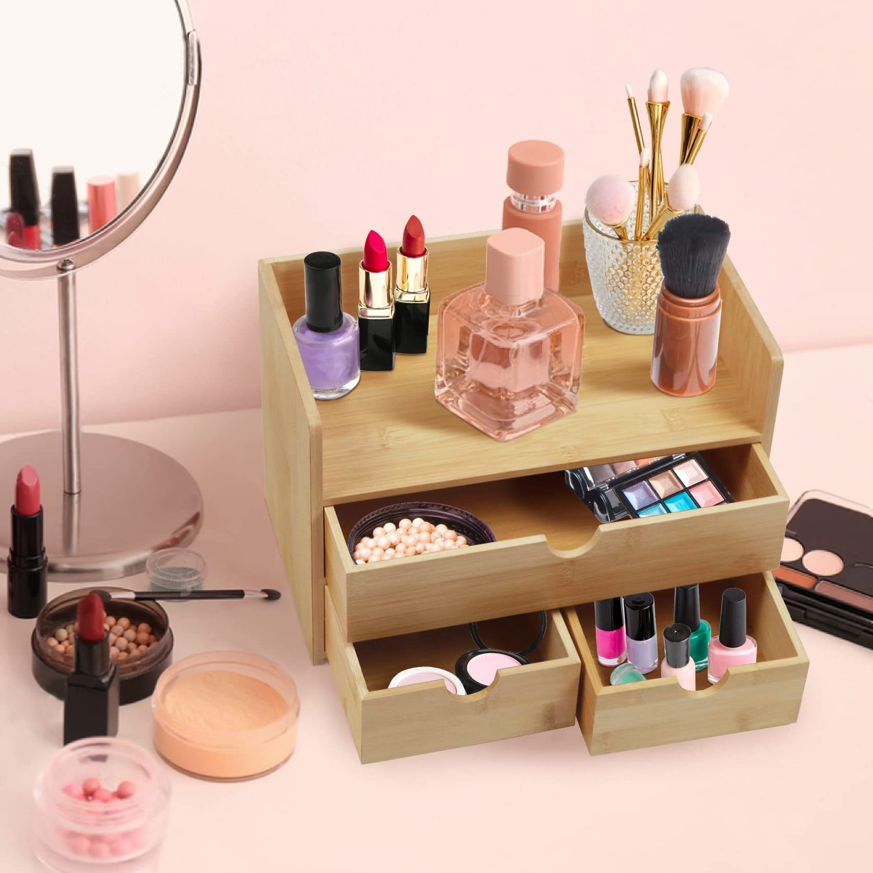 Makeup Organizers and Storage for Vanity Bathroom Counter Organizers and Storage Dresser Bathroom Organizer Countertop