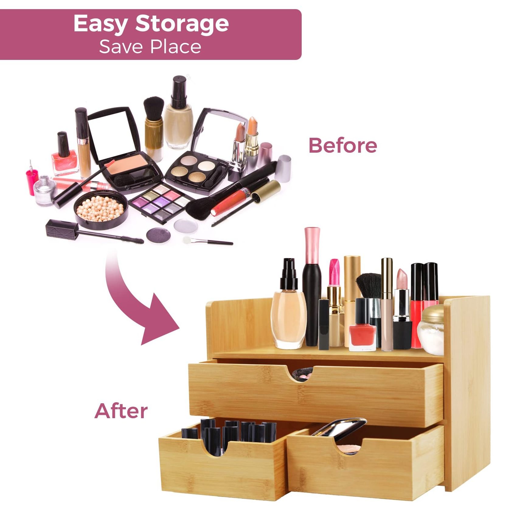 Makeup Organizers and Storage for Vanity Bathroom Counter Organizers and Storage Dresser Bathroom Organizer Countertop