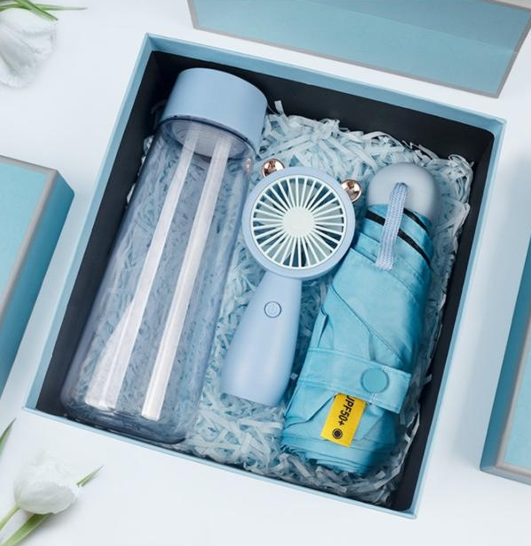 Winnel 2023 Birthday Wedding Personalized Gift Box Set Valentine's Day Fan Umbrella Humidifier Gift Sets For Women