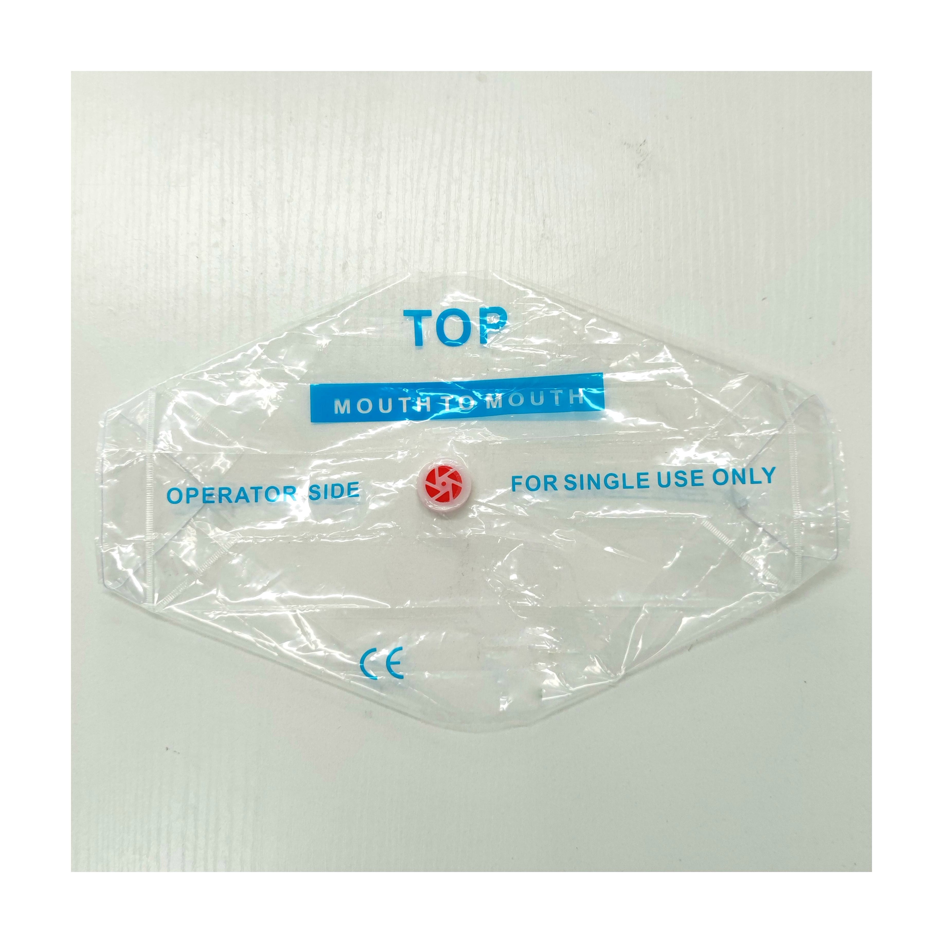 CE Disposable CPR Mask Face Shield One way Valve with LOGO  for first aid and breathing training CPR barrier