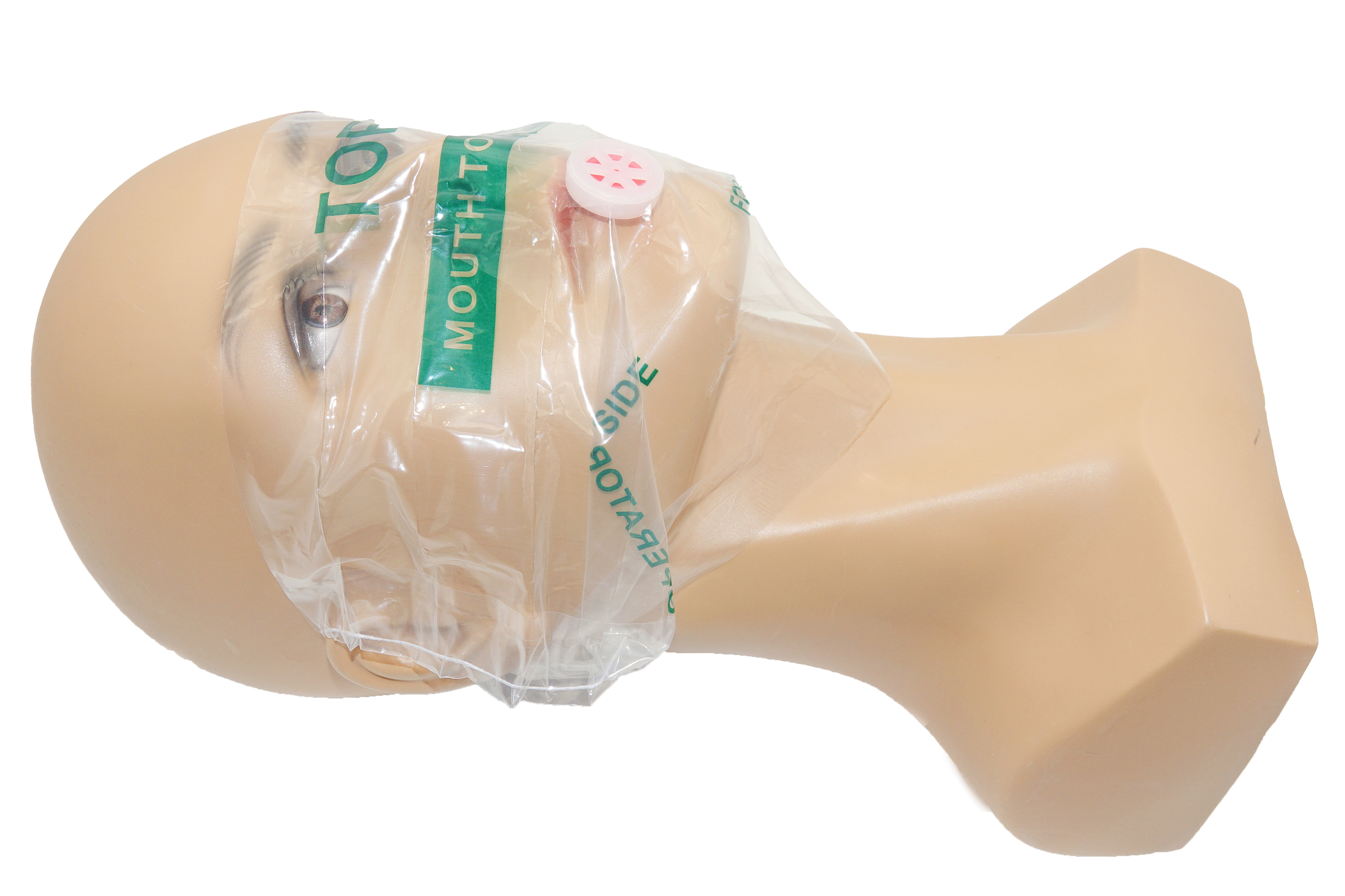 CE Disposable CPR Mask Face Shield One way Valve with LOGO  for first aid and breathing training CPR barrier