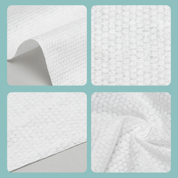 Biodegradable Woodpulp Viscose/Bamboo/Cotton Spunlace Nonwoven Fabric Disposable Non Woven Fabric