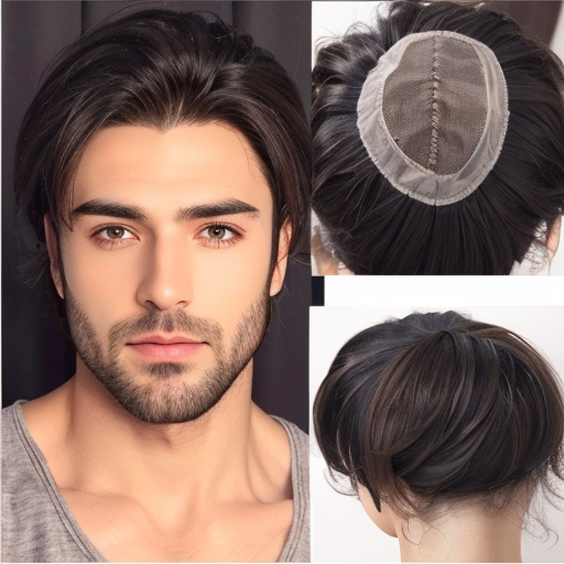 Afro Hairpieces Man Hair Wig Natural Toupee Human Hair Replacement Toupee Afro Curly Hair Toupee for Men