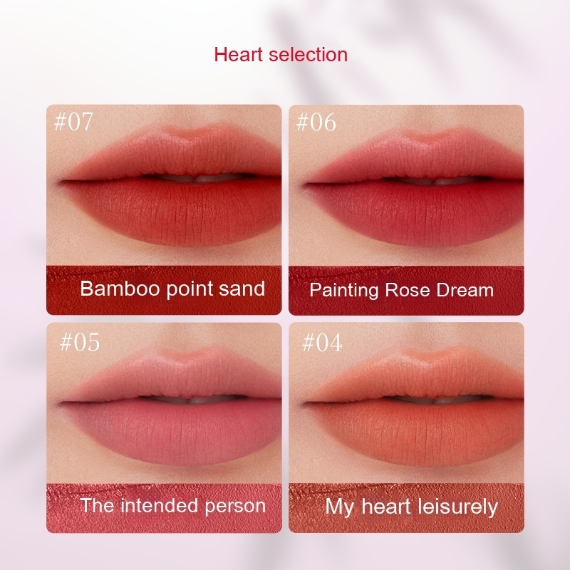 Judydoll matte lipstick velvet solid lip mud air matte solid lipstick nude rose red brown 10 colors