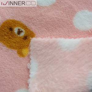 Coral fleece printed soft polyester fabric