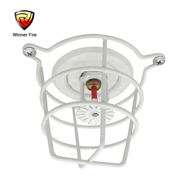 White Fire Sprinkler Head Guard for Protecting Flush Mount & Side Wall & Semi Recessed Sprinkler