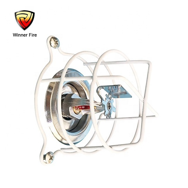 White Fire Sprinkler Head Guard for Protecting Flush Mount & Side Wall & Semi Recessed Sprinkler