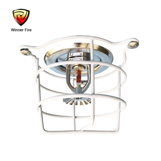 White Fire Sprinkler Head Guard for Protecting Flush Mount & Side Wall & Semi Recessed Sprinkler