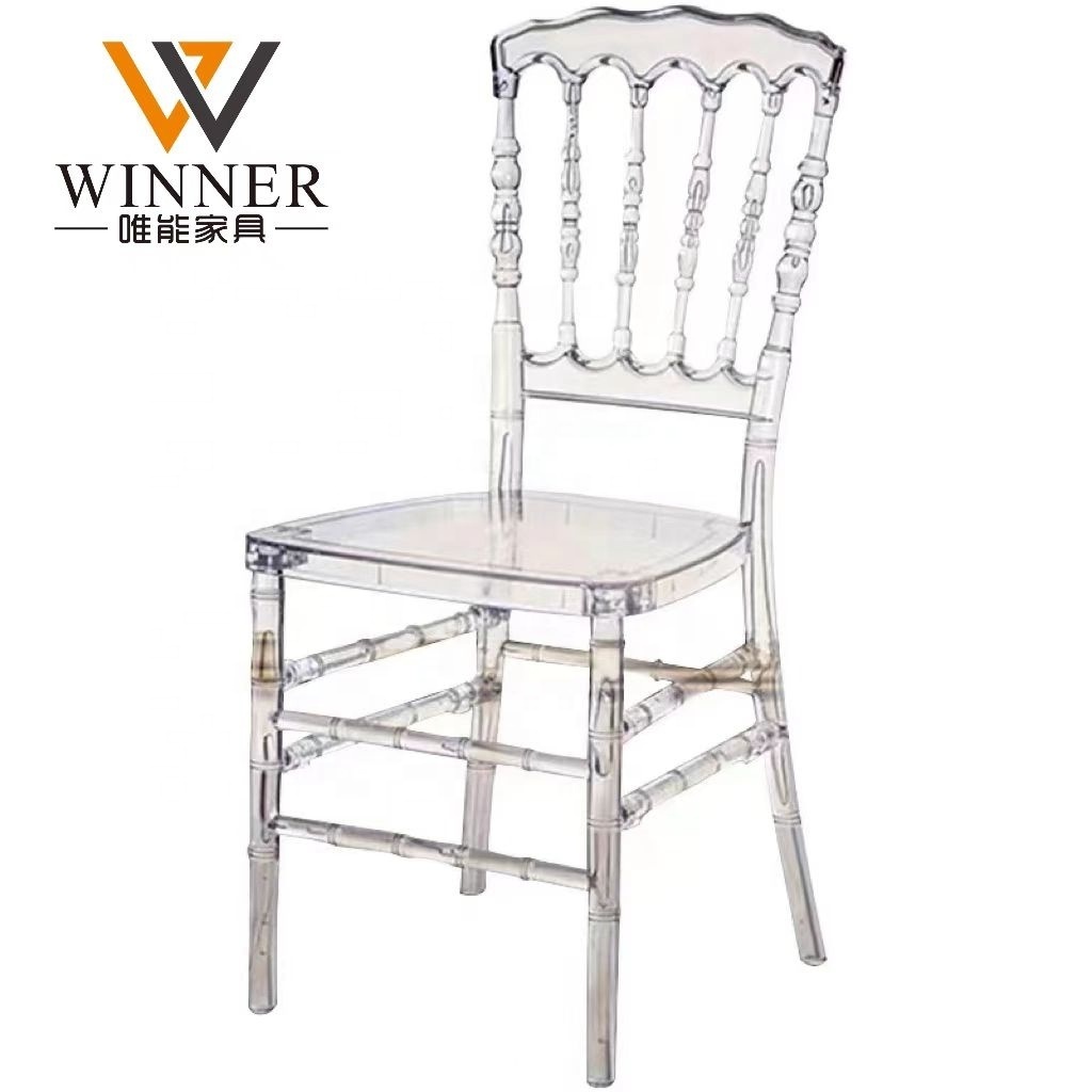 Banquet Tiffany  Chair Stackable Clear Resin Acrylic Chavari Chairs Wholesale Banquet Chairs