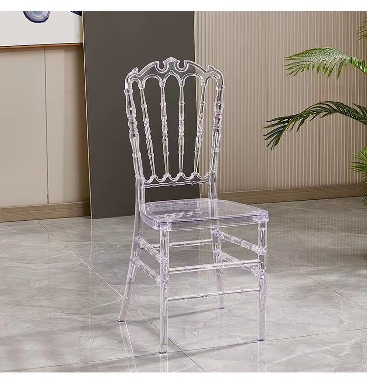 Banquet Tiffany  Chair Stackable Clear Resin Acrylic Chavari Chairs Wholesale Banquet Chairs