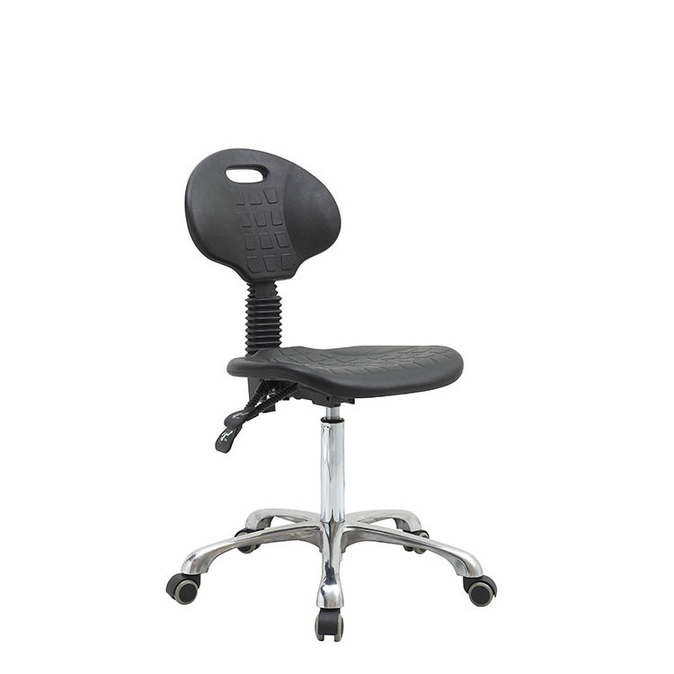 Swivel Industrial Lower Backrest Lab Stool Chair With Wheel Footrest Adjustable