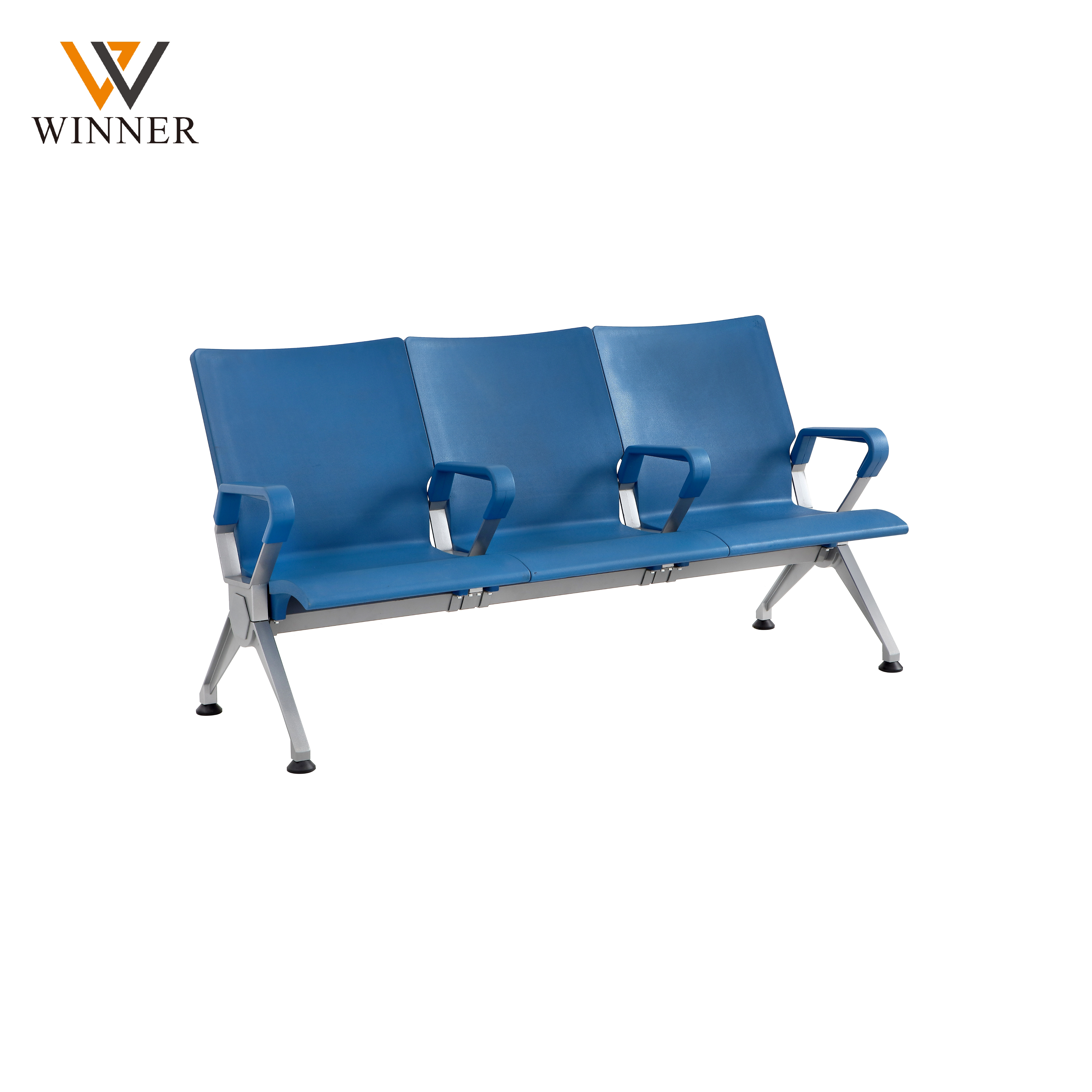 Bus station waiting area chair Hospital airport 3-seater waiting chair with PU packing modern public chair