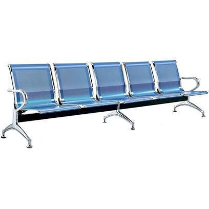 Public Waiting Chair 5-seater Airport Chair W9601-5 Stainless Steel Customer Waiting Area Reception Seating For Salon Medical