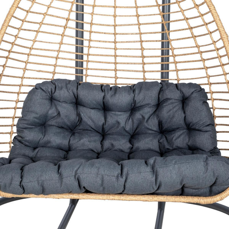 Luxury 2 Seater Hanging Chairs Wicker Oversize Double Seat Swings Modern Garden Patio Seating Outdoor Furniture