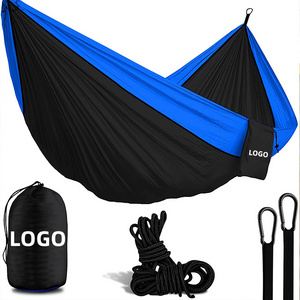 Portable Family Luxury Camping Hammock Hiking Ultralight Double Lightweight Nylon Tree Strap Parachute Hammock For Outdoor