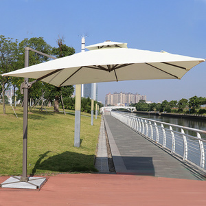 Restaurant Commercial 360 Outdoor Parasol Umbrellas Square White Patio Umbrellas For Garden