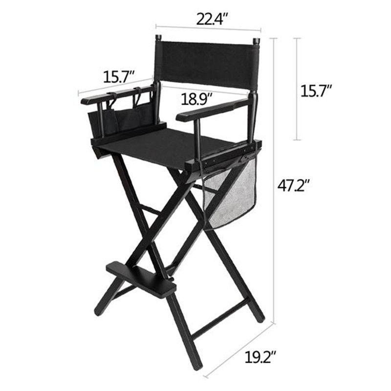 Aluminum Director Chair Portable Foldable Aluminum Director Chair Nylon Fabric With Aluminum Frame Salon Makeup Chair