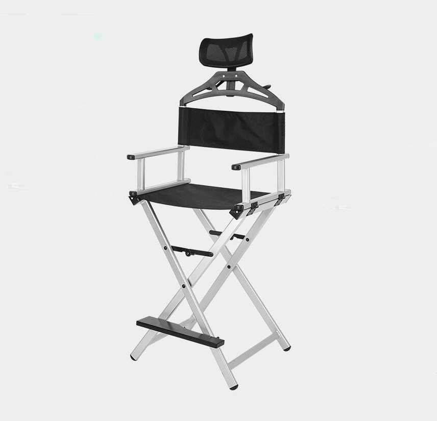 Aluminum Director Chair Portable Foldable Aluminum Director Chair Nylon Fabric With Aluminum Frame Salon Makeup Chair