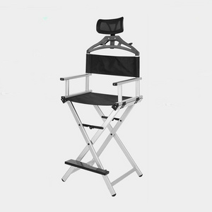 Aluminum Director Chair Portable Foldable Aluminum Director Chair Nylon Fabric With Aluminum Frame Salon Makeup Chair