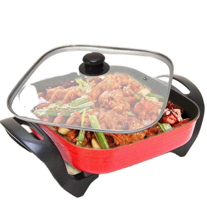 hot selling portable Korean style square 5L electric cooker healthy kitchen nonstick  pot ware electric caldron for dormitory