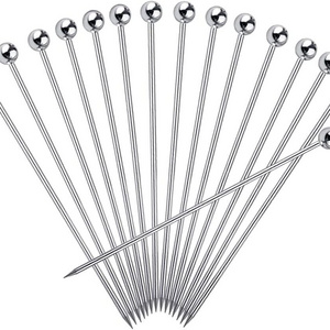 4.3 Inch Metal Martini Stainless Steel Cocktail Picks  for Drinks