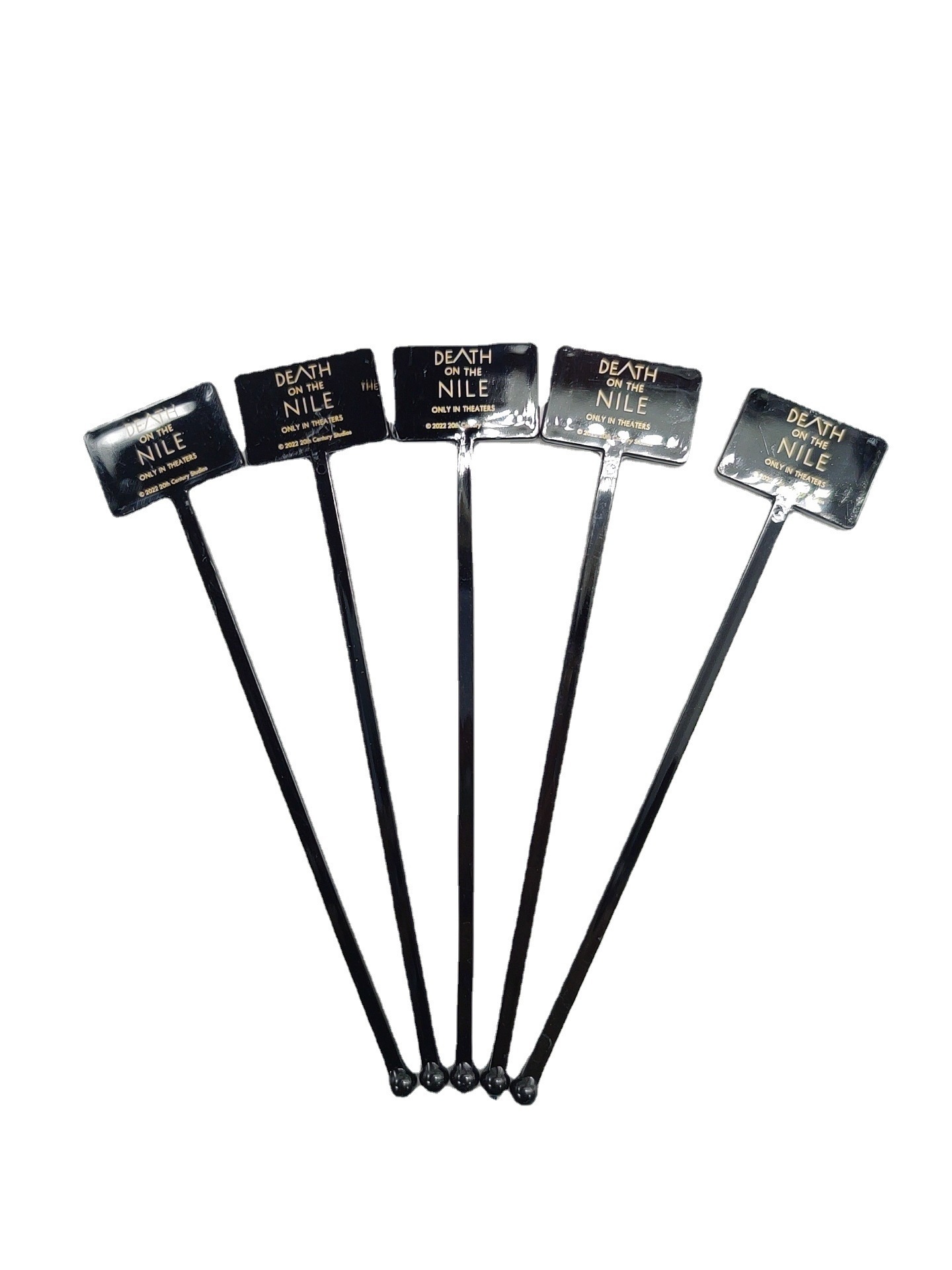 Wedding Custom Black Plastic Swizzle Stir Stick Sticks, Bar Cocktail Tea Coffee Personalized Drink Stirrer with Customized Logo