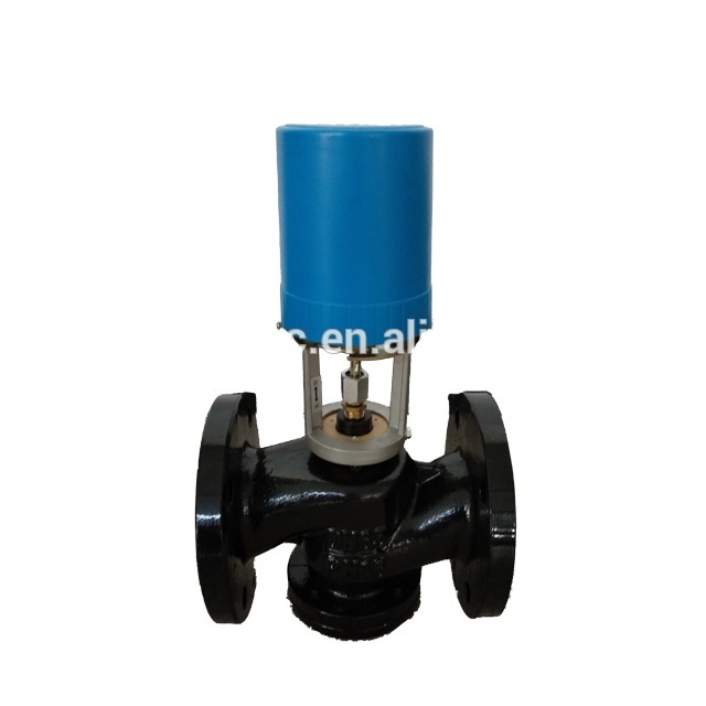 Winvall Motorized Flanged Connection Valves Electric Actuator Control Globe Valve DN65 Seat Valve