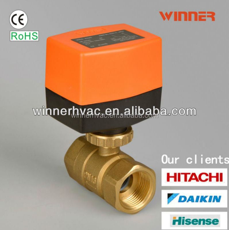 Multiple sizes 24V 110V 120V 220V 240V AC 3 way or 2 way pvc actuator motorized mix water ball valve