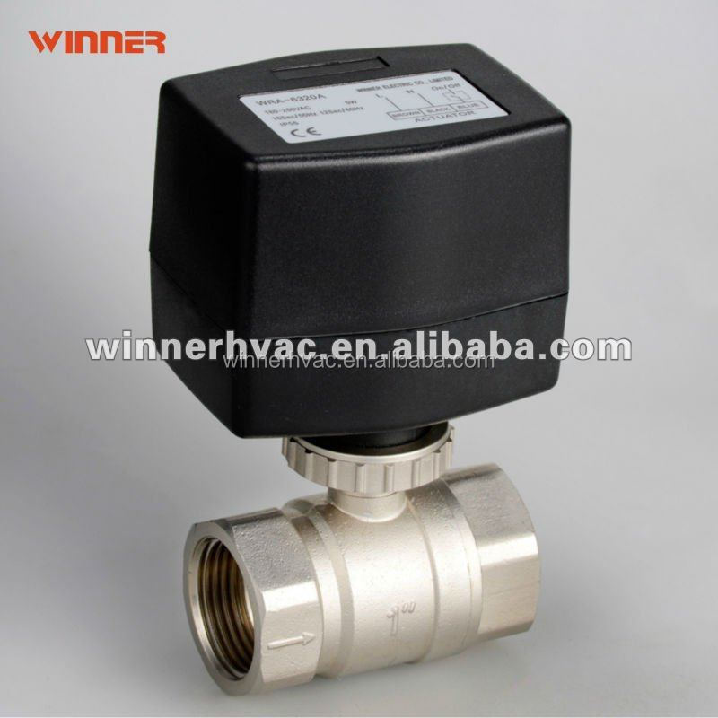 Multiple sizes 24V 110V 120V 220V 240V AC 3 way or 2 way pvc actuator motorized mix water ball valve