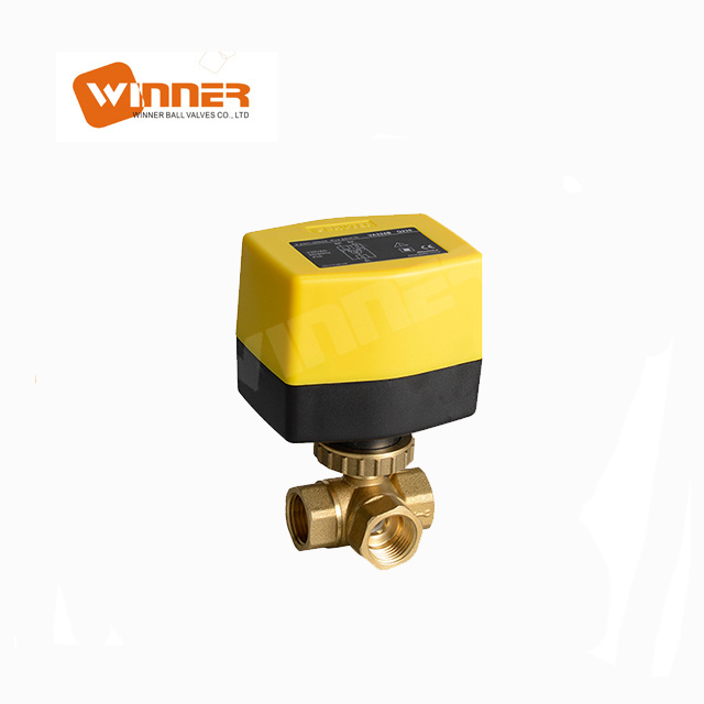 AC220V 2 way diverter mini electric floating water valve 3 way motorized ball valve