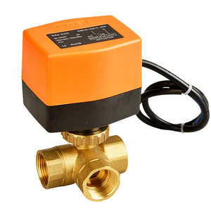 Winner  Winvall 24VAC Mixing Valve Hot Cold Water Electric Actuated Motorized Ball Valve 3 Way Forged Brass  Floating Valves