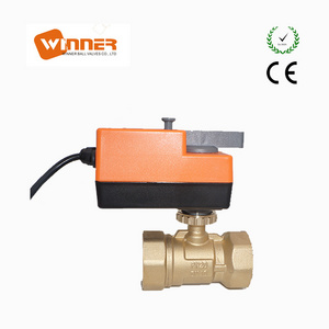 Winner Winvall Air Conditioning Fan Coil Unit 2 Way Valves Stepper Motors Actuator Control Motorized Brass Ball Valve