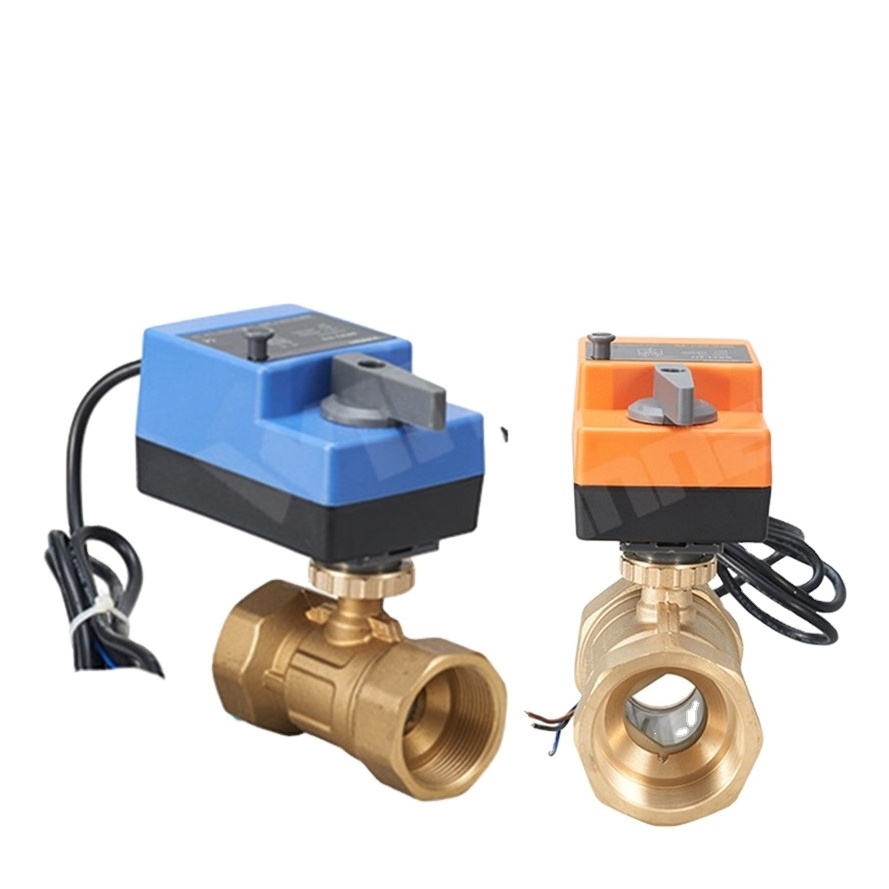 Winner Winvall Air Conditioning Fan Coil Unit 2 Way Valves Stepper Motors Actuator Control Motorized Brass Ball Valve