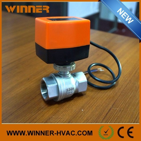 Winner Winvall 2 Way Electric SS304 Valves AC 220V Motor Operating Ball Valve Motorized Water Flow Stainless steel Ball Valve